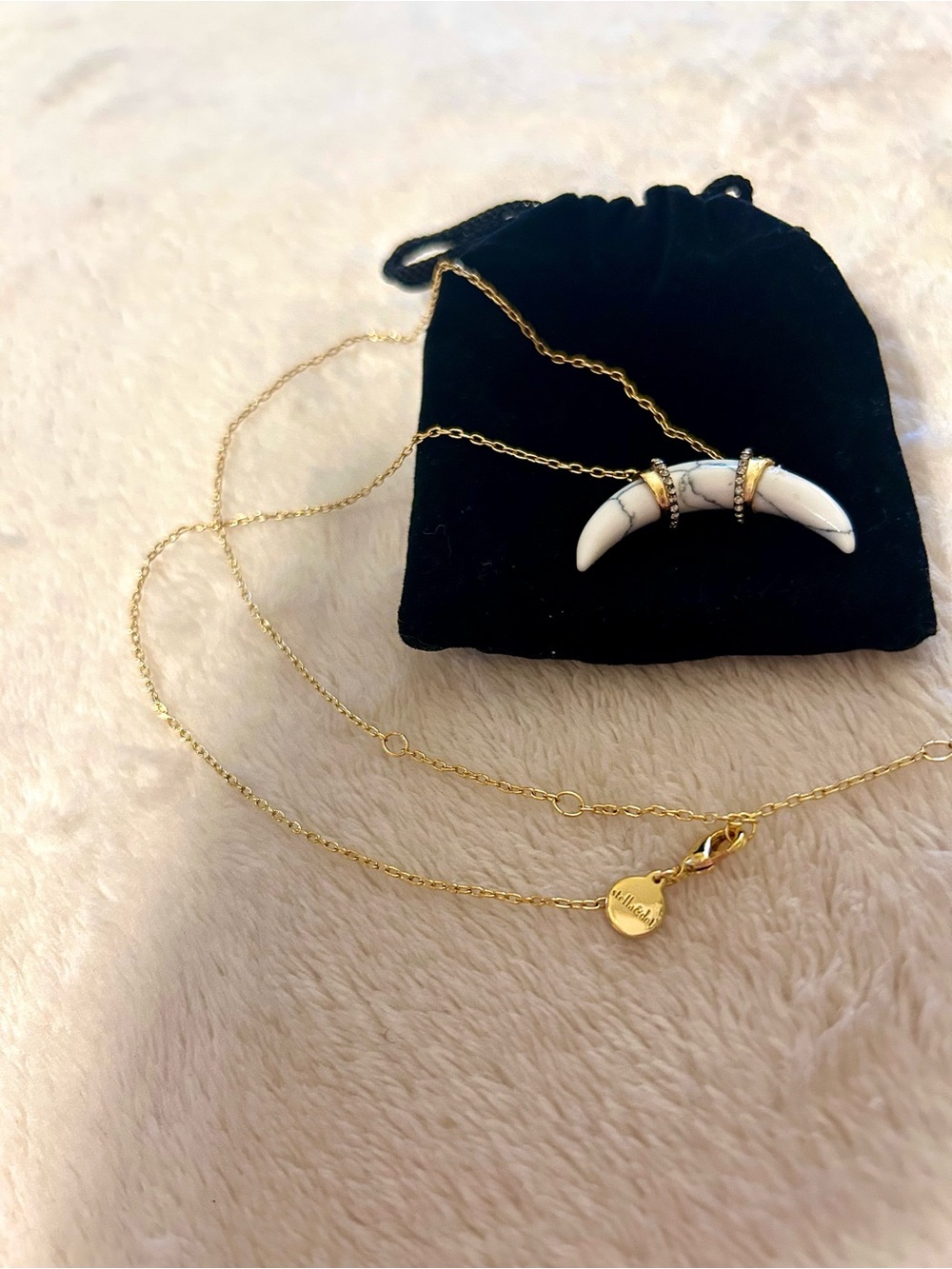 Stella & Dot Gold Pavé Crystal Necklace